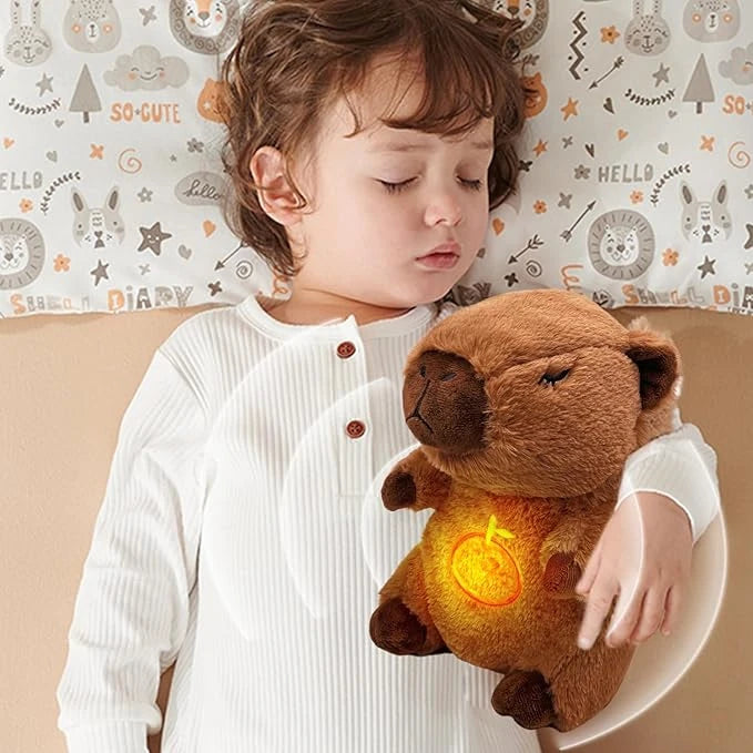 PELUCHE CAPIBARA: RESPIRACIÓN - MÚSICA - LUZ LED ✨ 3 EN 1 - ENVÍO GRATIS 🚚