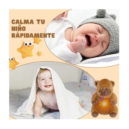 PELUCHE CAPIBARA: RESPIRACIÓN - MÚSICA - LUZ LED ✨ 3 EN 1 - ENVÍO GRATIS 🚚